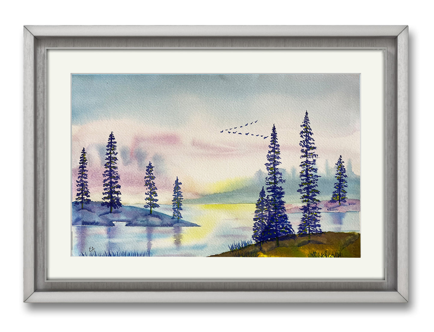 Watercolor Original Painting "Dream Landscape"