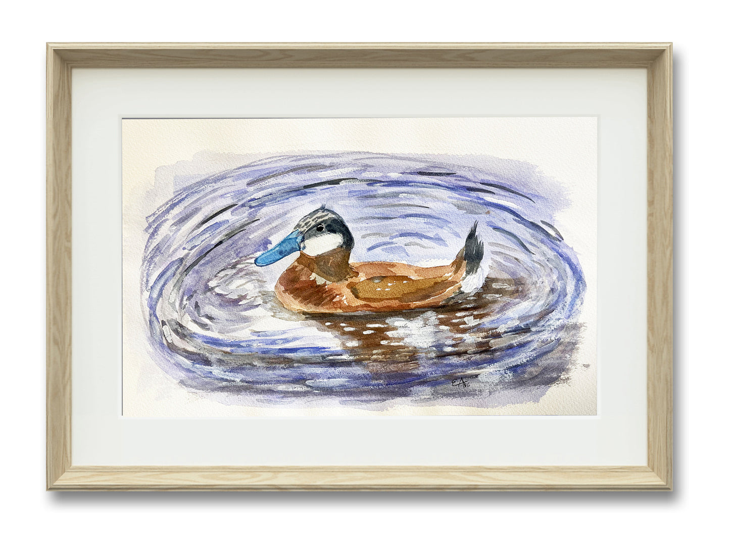 Watercolor Original Painting "A Duck"