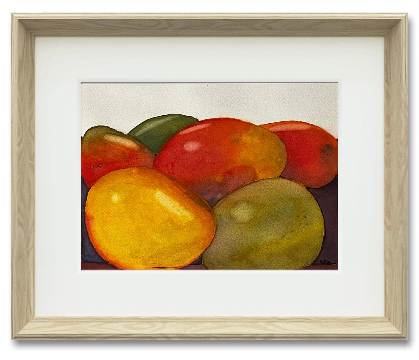 Watercolor Original Painting "Still Life Mangoes"